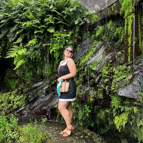 Black & White Linen Dress - Picture 6 of 6